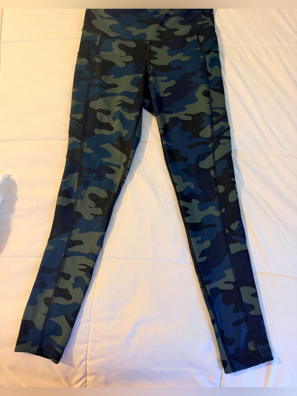 New Balance Women's Camouflage Leggings - Blue & Green